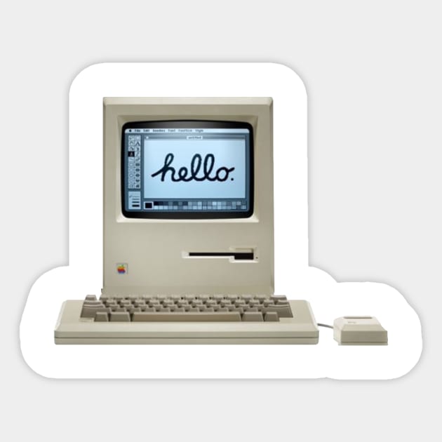 First Apple Macintosh - 1984 Sticker by geekers25